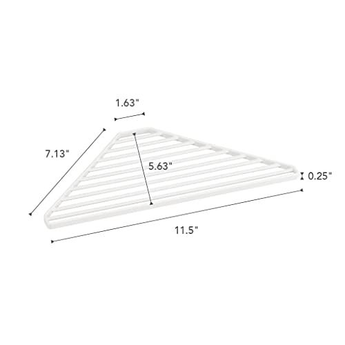 Yamazaki Home Corner Sink Steel | Drainer Tray, One Size, White