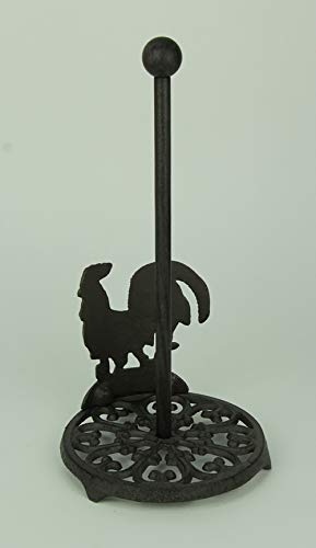 Cast Iron Standing Rooster Paper Towel Holder