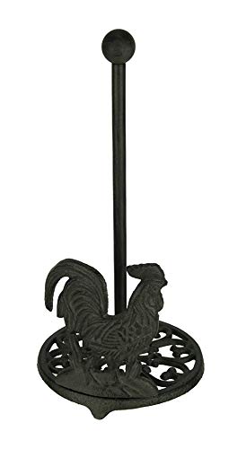 Cast Iron Standing Rooster Paper Towel Holder