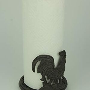 Cast Iron Standing Rooster Paper Towel Holder