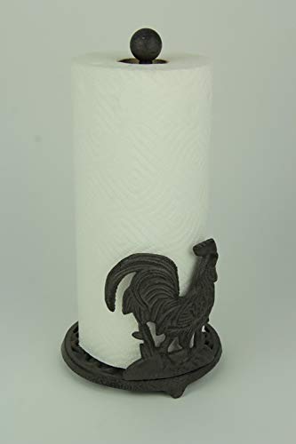 Cast Iron Standing Rooster Paper Towel Holder