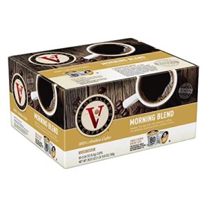 victor allen ‘s coffee k cups single serve light roast coffee keurig 2 brewer compatible, morning blend, 80 count (pack of 1)