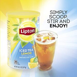 Lipton Iced Tea Mix, Lemon, Makes 28 Quarts (Pack of 2)