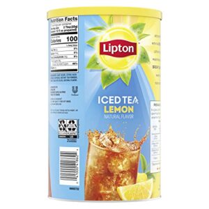 Lipton Iced Tea Mix, Lemon, Makes 28 Quarts (Pack of 2)