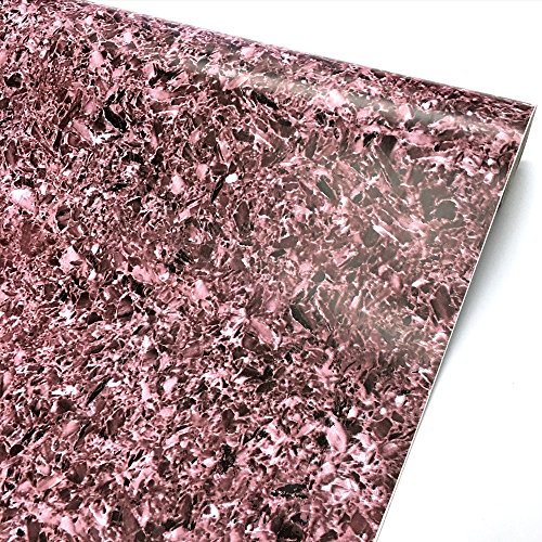 Yifely Purple Granite Marble Effect Furniture Paper Removable Vinyl Shelf Liner Cupboard Sticker 17.7 Inches by 9.8 Feet