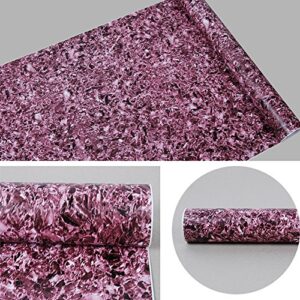 Yifely Purple Granite Marble Effect Furniture Paper Removable Vinyl Shelf Liner Cupboard Sticker 17.7 Inches by 9.8 Feet