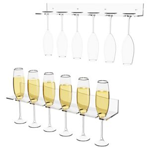 Champagne Wall Holder For Party, Wine Glass Holder Wall Mounted, Wine Glass Rack Wall Mounted, Wall Wine Glass Holder, Champagne Holder Shelf, Acrylic Wine Glass Wall Rack, Champagne Glass Holder.