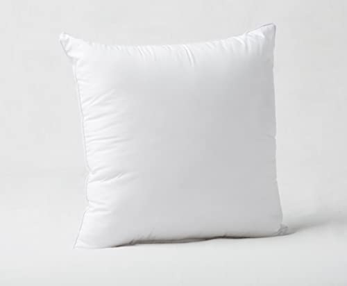 18 x 18 Throw Pillow Insert - Pack of 2 White Throw Pillows, Down Alternative Pillow Inserts for Decorative Pillow Covers, Throw Pillows for Bed, Couch Pillows for Living Room