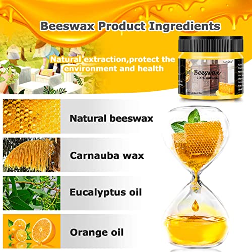 CARGEN 3 PCS Wood Seasoning Beewax Natural Beewax Traditional Wood Wax Multipurpose Beeswax Furniture Polish for Wood Polish Furniture Care