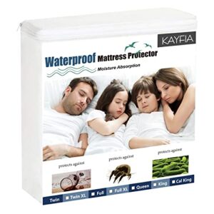 Mattress Protector Full Size Waterproof Mattress Cover Soft Breathable Noiseless Full Mattress Protector Bed Cover Deep Pocket for 6-15" Pad - Machine Washable Vinyl Free (Full, 1 Pack)