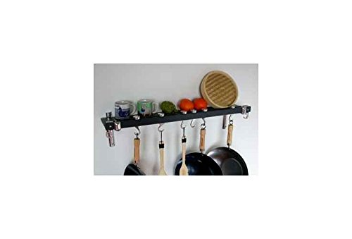 Taylor & Ng Track Wall Pot Rack 36" Anthracite Grey