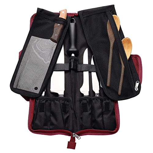 Chef Sac Chef Knife Roll Bag Case with 8-Pack Knife Guards Included