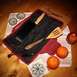 Chef Sac Chef Knife Roll Bag Case with 8-Pack Knife Guards Included