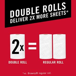 Brawny® Tear-A-Square® Paper Towels, 2 Double Rolls = 4 Regular Rolls