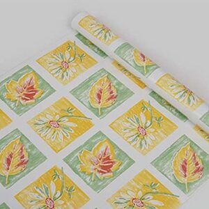 Yifely Yellow Leaf Sunflower Countertops Decor Paper Self-Adhesive Vinyl Shelf Drawer Liner 17.7 Inch by 9.8 Feet