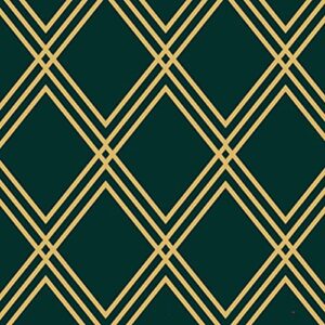 jz·home 7029 green diamond lattice peel and stick wallpaper 17.7″ x 9.8ft self-adhesive removable geometric rhombus contact paper drawer shelf liner for furniture home wall decor