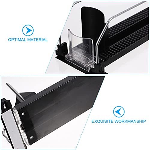 Automatic Beverage Dispenser Pusher Glide Refrigerator Organizer - Drink Can Rack Shelf for Convenience Stores Supermarket Home Fridge Pantry Cabinet - 14.0x3.5 Inch, Black, 1N570HY8OA71B21G43O18N8