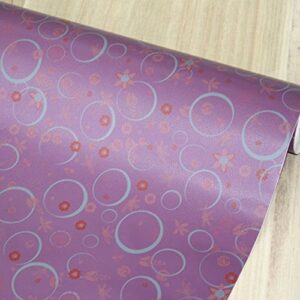 yifely peel & stick drawer liner removable shelf paper for covering apartment old cabinets shelves, purple ring, 17.7 inch by 9.8 feet