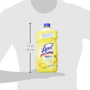 Lysol Multi-Surface Cleaner, Sanitizing and Disinfecting Pour, to Clean and Deodorize, Sparkling Lemon and Sunflower Essence, 40 Fl Oz (Pack of 3)