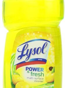 Lysol Multi-Surface Cleaner, Sanitizing and Disinfecting Pour, to Clean and Deodorize, Sparkling Lemon and Sunflower Essence, 40 Fl Oz (Pack of 3)