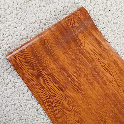 Faux Oak Wood Grain Contact Paper for Cabinets Countertops Decorative Self Adhesive Vinyl Film Laminate Shelf Drawer Liner 17.7x117 Inches