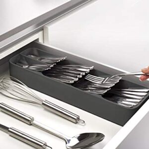 Joseph Joseph Duo 80082 Duo Cleaning & Organisation Cutlery Organiser, Grey