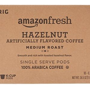 AmazonFresh 80 Ct. K-Cups, Hazelnut Flavored Medium Roast, Keurig K-Cup Brewer Compatible
