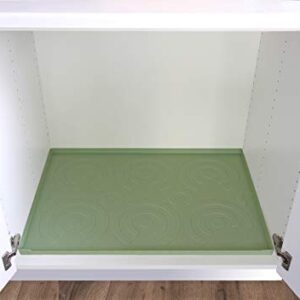 Kaze Silicone Under Sink Mat - Kitchen Cabinet Containment Mat for Bathroom Sink Drip Tray Liner Water Leak Protection (33 inch width cabinet, Jade)