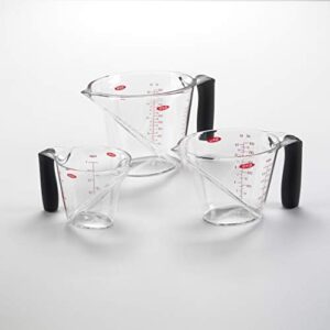 OXO Good Grips 3-Piece Angled Measuring Cup Set, Black