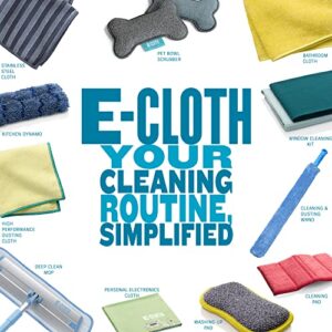 E-Cloth Glass Cleaner, Window Cleaning Kit, Microfiber Cleaning Cloth, Best for Cleaning Indoor and Outdoor Glass Windows and Doors, Car Windshields, Washable and Reusable, 100 Wash Promise, Blue