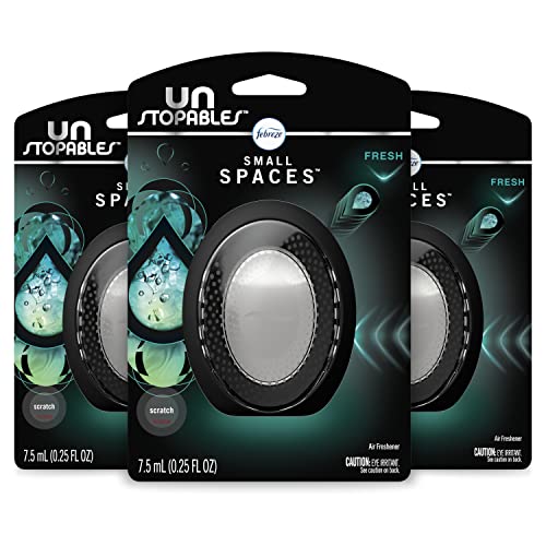 Febreze Small Spaces Unstopables Air Freshener Fresh, .25 fl. oz., Pack of 3