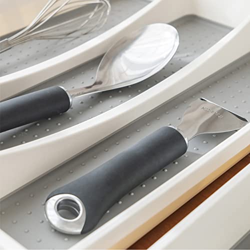 Silverware Drawer Organizer, Non Slip Utensil Tray, Kitchen Drawer Organizer, 6 Compartment Flatware Cutlery Organizer