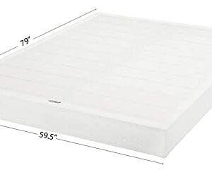 Amazon Basics Smart Box Spring Bed Base, 7-Inch Mattress Foundation - Queen Size, Tool-Free Easy Assembly