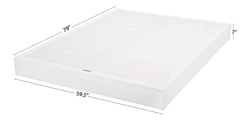 Amazon Basics Smart Box Spring Bed Base, 7-Inch Mattress Foundation - Queen Size, Tool-Free Easy Assembly