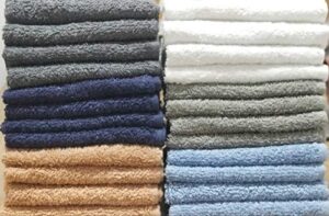 best towel 24-pack washcloths – extra-absorbent – 100% cotton – 12″ x 12″ (multi, 24 pack washcloth 12×12)