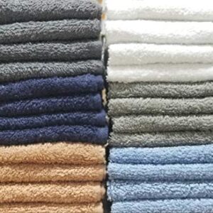 BEST TOWEL 24-Pack Washcloths - Extra-Absorbent - 100% Cotton - 12" x 12" (Multi, 24 Pack Washcloth 12x12)