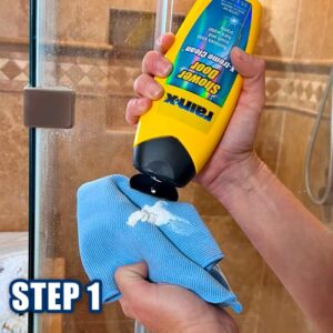 Rain-X 630035 X-Treme Clean Shower Door Cleaner, 12 Fl. Oz, Formulated To Clean Glass Shower Doors - Easy To Use, Removes Soap Scum, Dirt, Hard Water Build-up, Calcium, Lime And Rust Stains