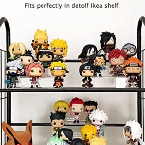 WINKINE Acrylic Riser Display Shelf, 4 Tier Perfume Organizer, Display Riser for Amiibo Funko POP Figures, Tiered Display Stand Small Risers for Display, Acrylic Display for Decoration and Organizer