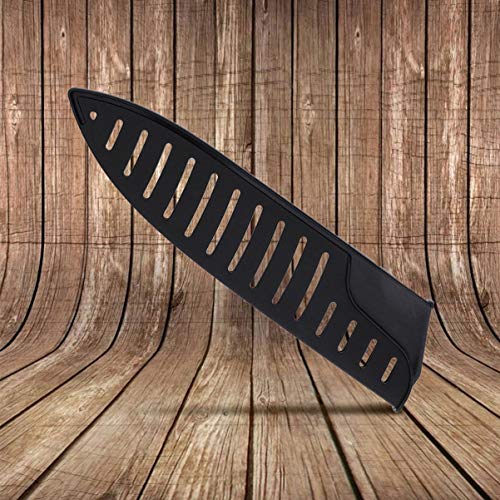 DOITOOL Knife Sheath, 5 Pcs 8inch Knife Guards Knife Sleeves, Kitchen Knife Guard Knife Protector Covers, Chef Knives Covers Keeps, Durable Plastic Knife Case Black