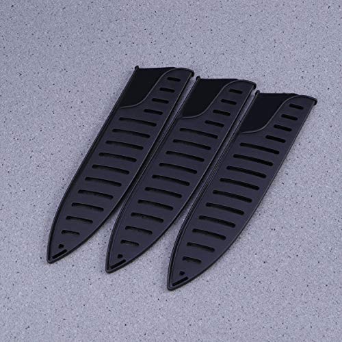 DOITOOL Knife Sheath, 5 Pcs 8inch Knife Guards Knife Sleeves, Kitchen Knife Guard Knife Protector Covers, Chef Knives Covers Keeps, Durable Plastic Knife Case Black