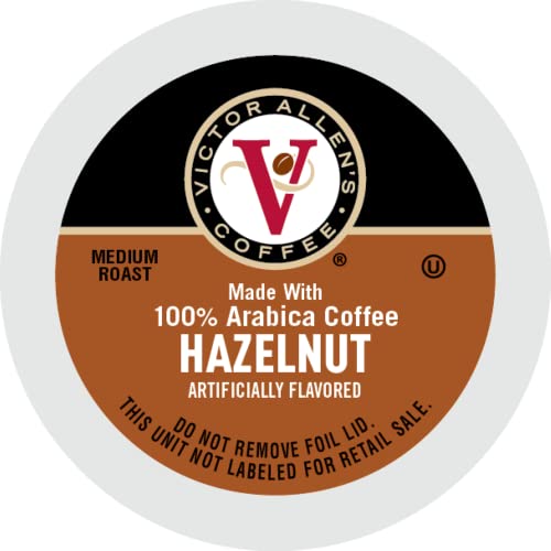 Victor Allen's Coffee Hazelnut Flavored, Medium Roast, 42 Count, Single Serve Coffee Pods for Keurig K-Cup Brewers