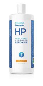 essential oxygen food grade hydrogen peroxide 3%, natural cleaner, refill, 32 fl oz