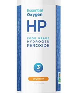 Essential Oxygen Food Grade Hydrogen Peroxide 3%, Natural Cleaner, Refill, 32 Fl Oz