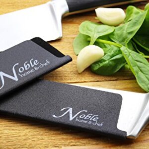 Noble Home & Chef 2-Piece Universal Knife Guards (12") are Felt Lined, More Durable, Non-BPA, Gentle on Blades, and Long-Lasting Knives Covers Are Non-Toxic and Abrasion Resistant!