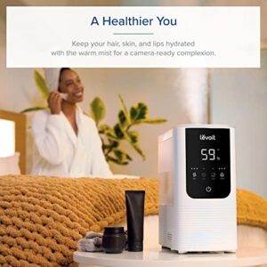 LEVOIT OasisMist Smart Cool and Warm Mist Humidifiers for Bedroom Large Room Home, Auto Customized Humidity, Ultrasonic Top Fill Oil Diffuser for Baby and Plants, Quiet, 4.5L, White