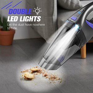Handheld Vacuum Cordless Upgrade 9000PA, IMINSO Hand Vacuum with LED Light, Rechargeable Car Vacuum Cordless, Hand Held Vacuum Cleaner, Mini Vacuum for Car/Home, Lightweight Portable Vacuum