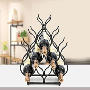 SODUKU Tabletop Wine Rack 11 Wine Bottles Holder Freestanding Countertop Metal Storage Rack for Wine Lovers