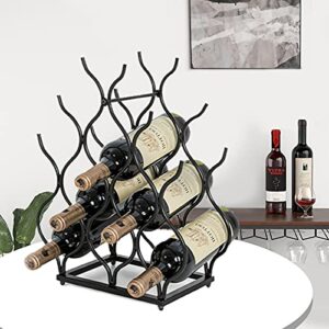 SODUKU Tabletop Wine Rack 11 Wine Bottles Holder Freestanding Countertop Metal Storage Rack for Wine Lovers