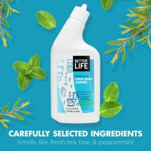 Better Life Natural Toilet Bowl Cleaner, Tea Tree & Peppermint Scent, 24 Fl Oz (Pack of 2)