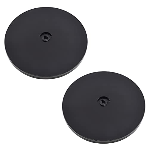 SDTC Tech 2-Pack 6 Inch Black Acrylic Lazy Susans Swivel Stand Rotating Tray 360 Degree Rotation Turntable Organizer with Steel Ball Bearings for Spice Rack, Table Cake Decorating, Kitchen Items,etc.